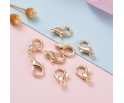 Karabińczyki Zapięcie 12x6mm Rose Gold 10szt