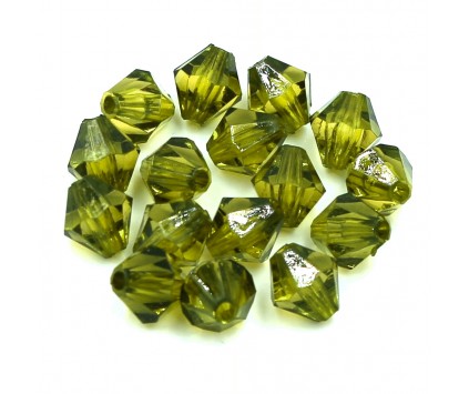 Koraliki Szlifowane Diamenciki 8mm 20szt Oliwkowe