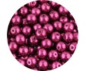 KORALIKI SZKLANE PERŁY PEREŁKI PERŁA KULKI 8mm PURPUROWE 50szt