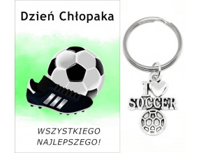 Brelok Breloczek Piłka I Love Soccer Prezent Dzień Chłopaka Piłkarz