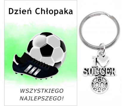 Brelok Breloczek Piłka I Love Soccer Prezent Dzień Chłopaka Piłkarz