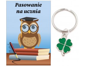 BRELOK BRELOCZEK KONICZYNA PASOWANIE NA UCZNIA ŚLUBOWANIE UCZEŃ SZKOŁA SOWA