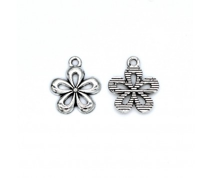 Zawieszka CHARMS Kwiat 15x18mm Metal 4szt