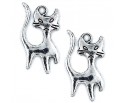 Zawieszka metalowa charms KOT KOTEK 22x13mm 2szt